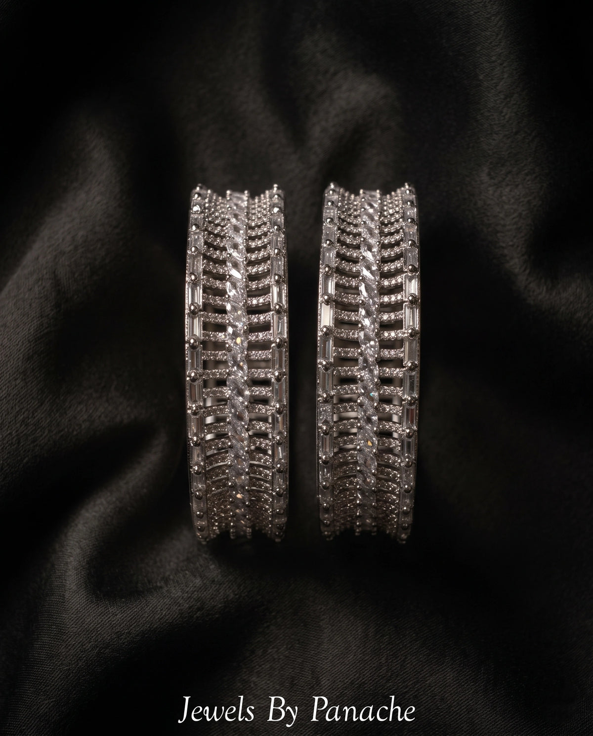 Luxury Cubic Zircon AD Bangles with Clear Stonesbridal jewellery Australia