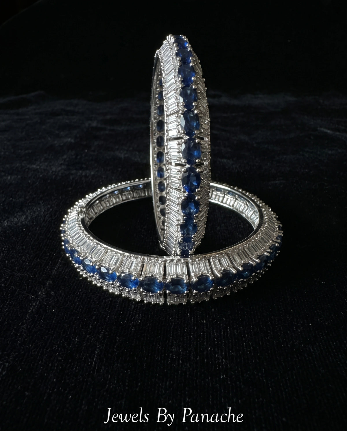 Navy Blue Cubic Zircon Bridal AD Banglesbridal jewellery Australia