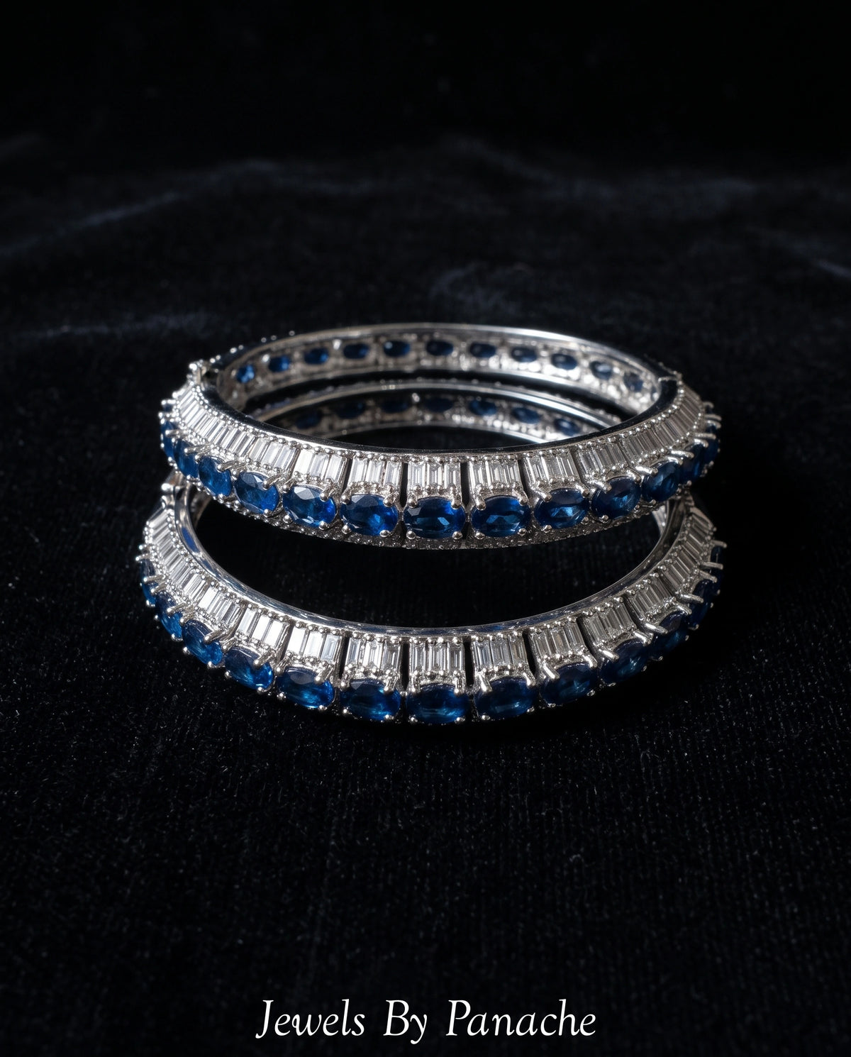 Navy Blue Cubic Zircon Bridal AD Banglesbridal jewellery Australia