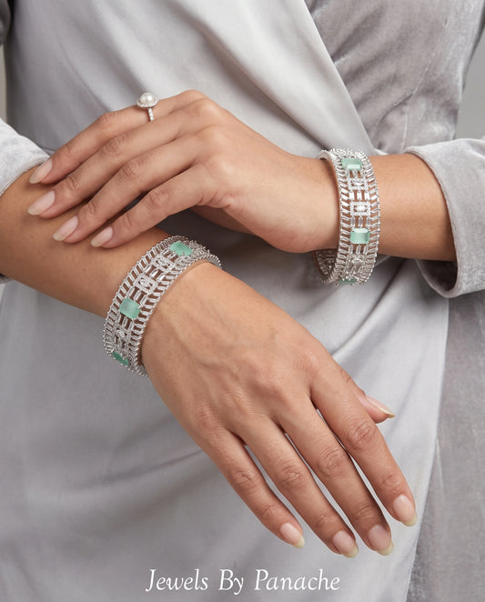 Luxury AD bangles featuring micro setting and diamond-like finish for Indian weddings Sydney