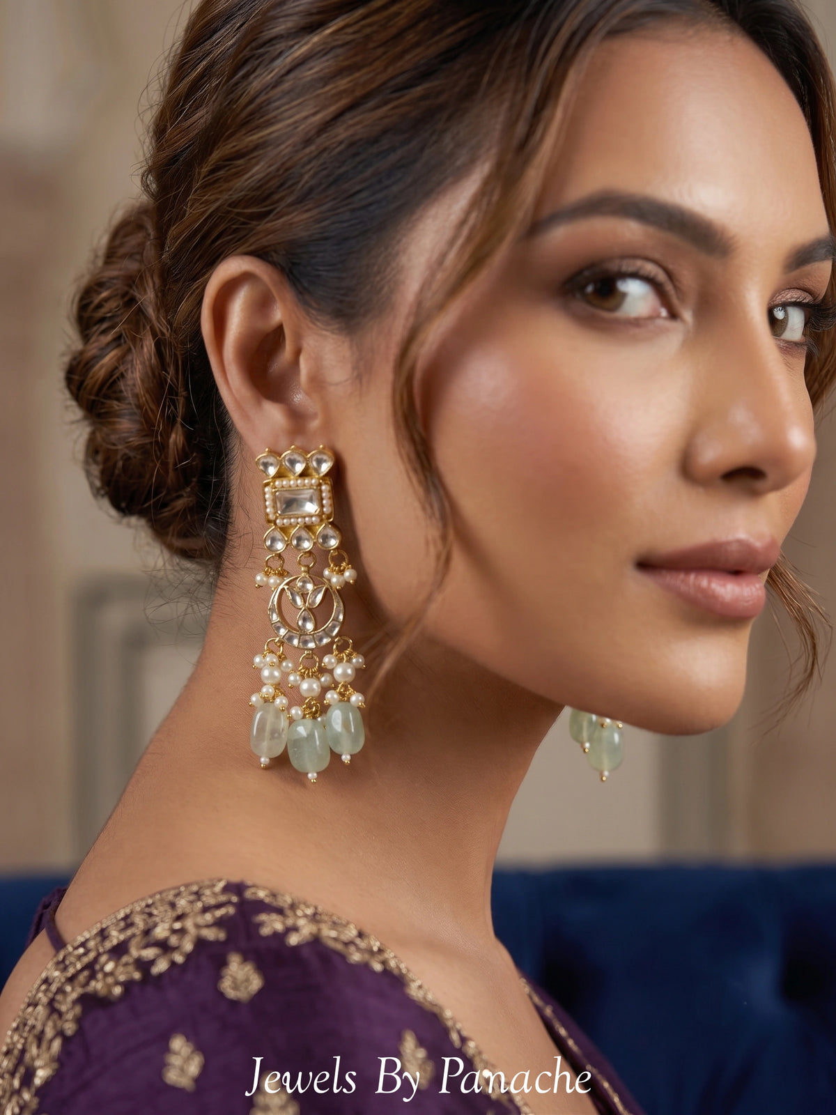 Ahilya Pacchi Kundan Bridal Necklace Setbridal jewellery Australia