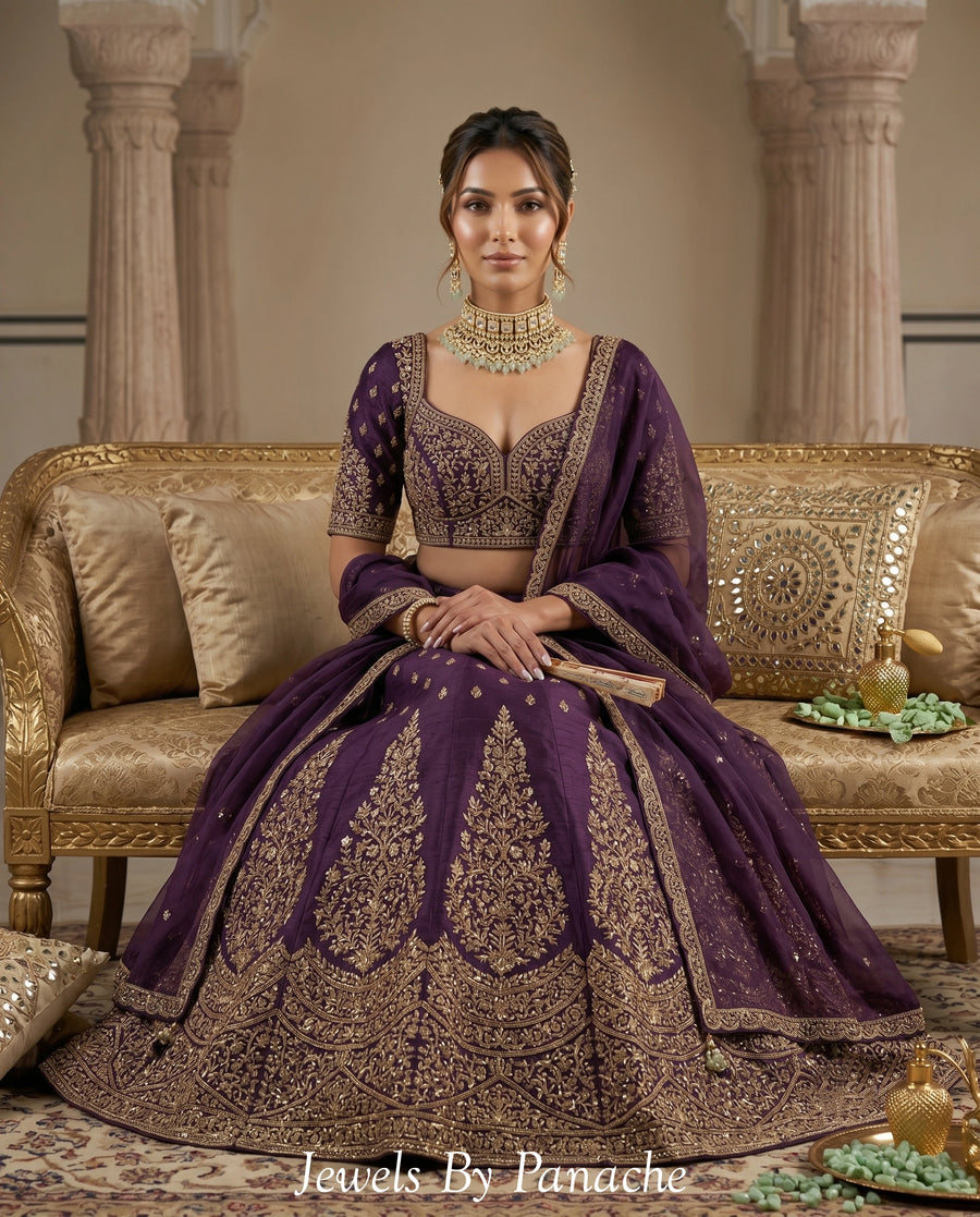 Ahilya Pacchi Kundan Bridal Necklace Set styling inspiration