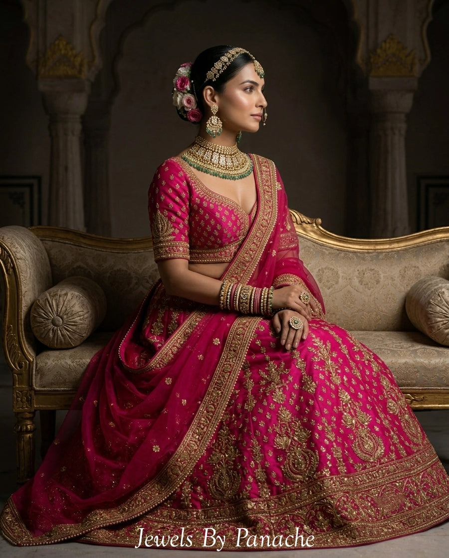 Jahanara Bridal Necklace Set | Traditional Kundan Bridal Jewellery Australia styling inspiration