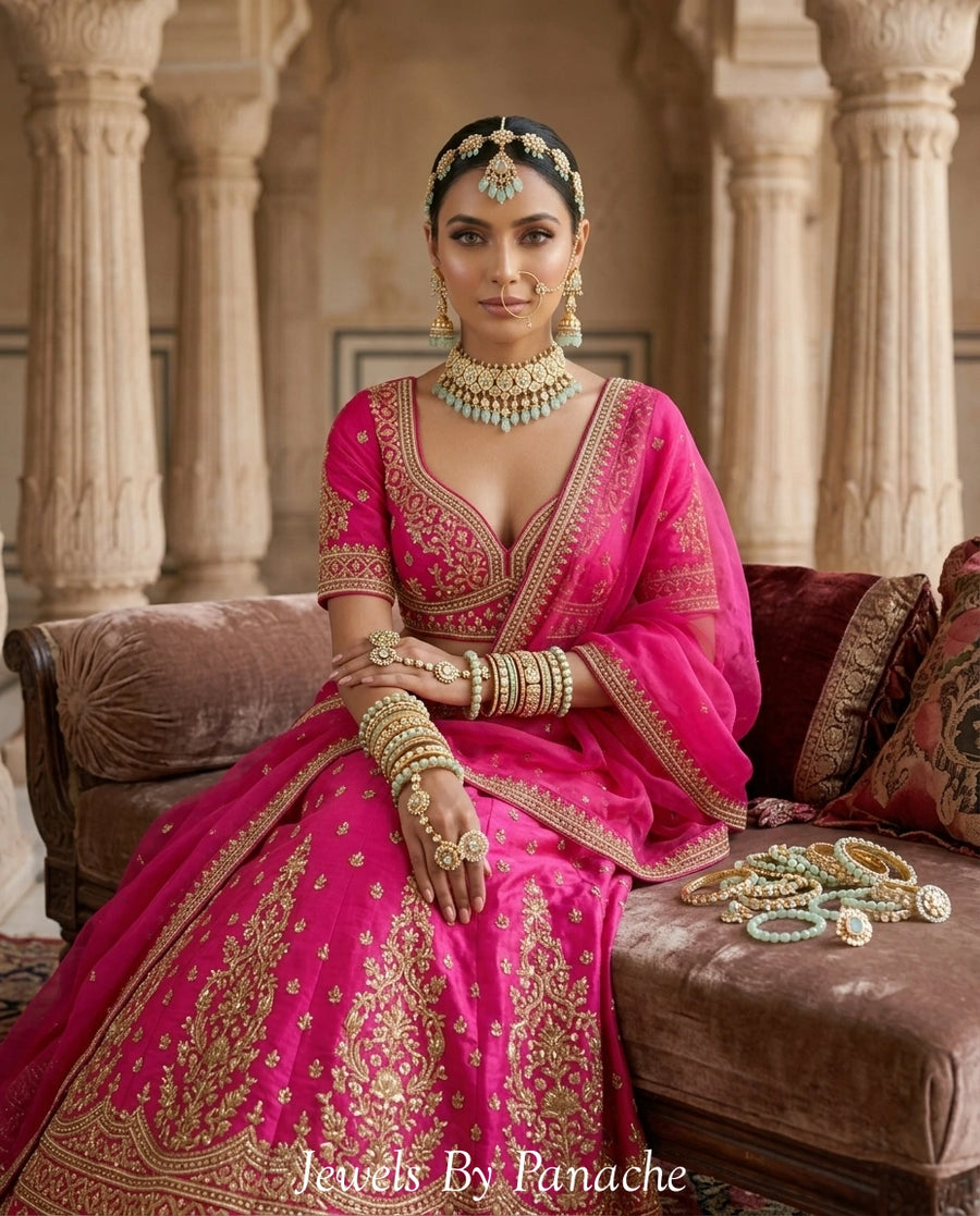 Jhanvi Bridal Necklace Set | Paachi Kundan Heritage Jewellery styling inspiration