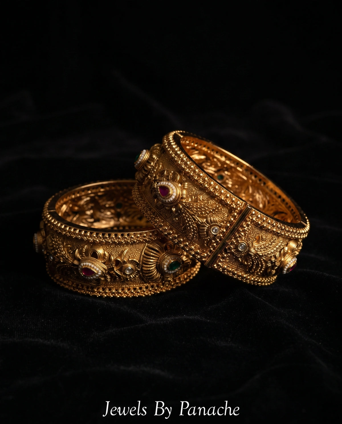 Heritage Gold Colour Carved Kada Banglesbridal jewellery Australia