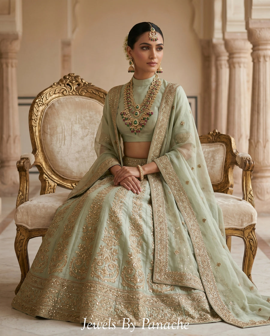 Sahiba Bridal Necklace Set | Layered Kundan Bridal Jewellery Australia styling inspiration