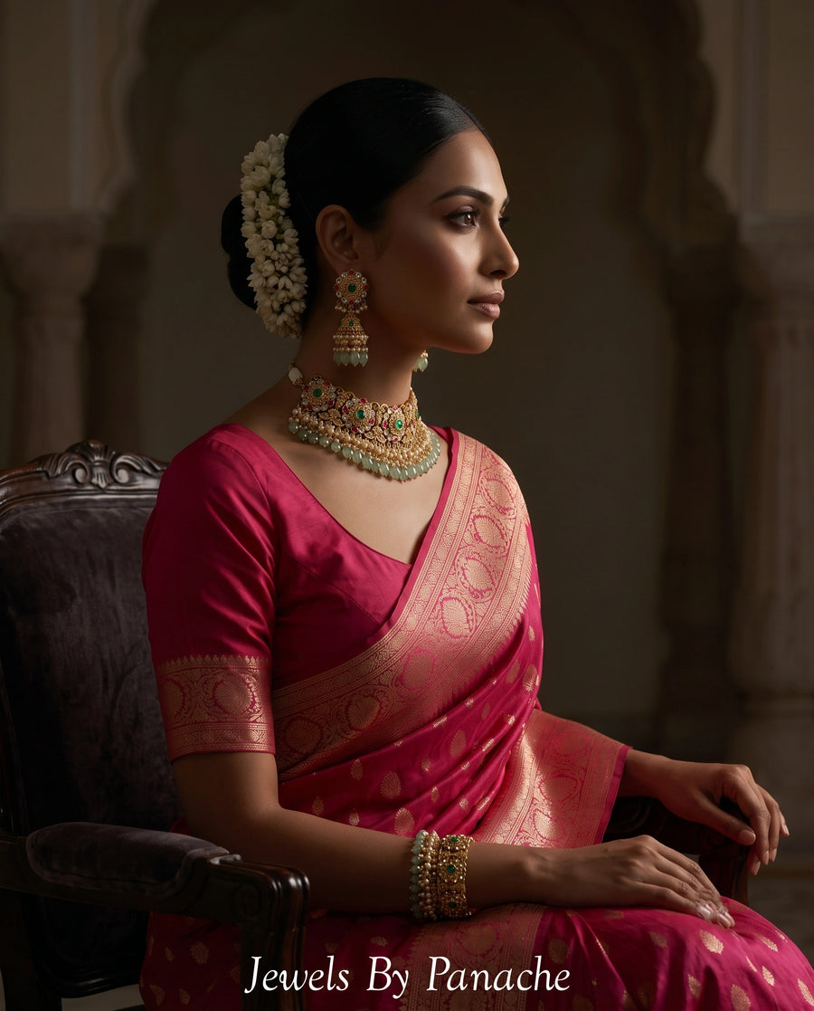 Tara Paachi Kundan Heritage Wedding Necklace Set styling inspiration