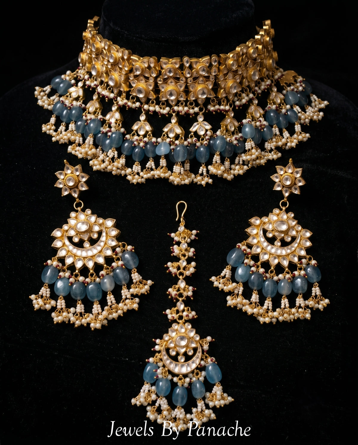 Zainab Paachi Kundan Bridal Necklace Setbridal jewellery Australia