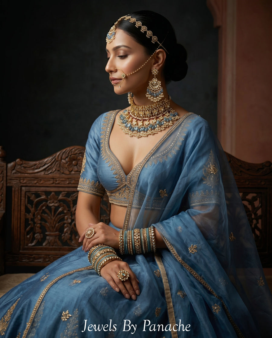 Zainab Paachi Kundan Bridal Necklace Set styling inspiration