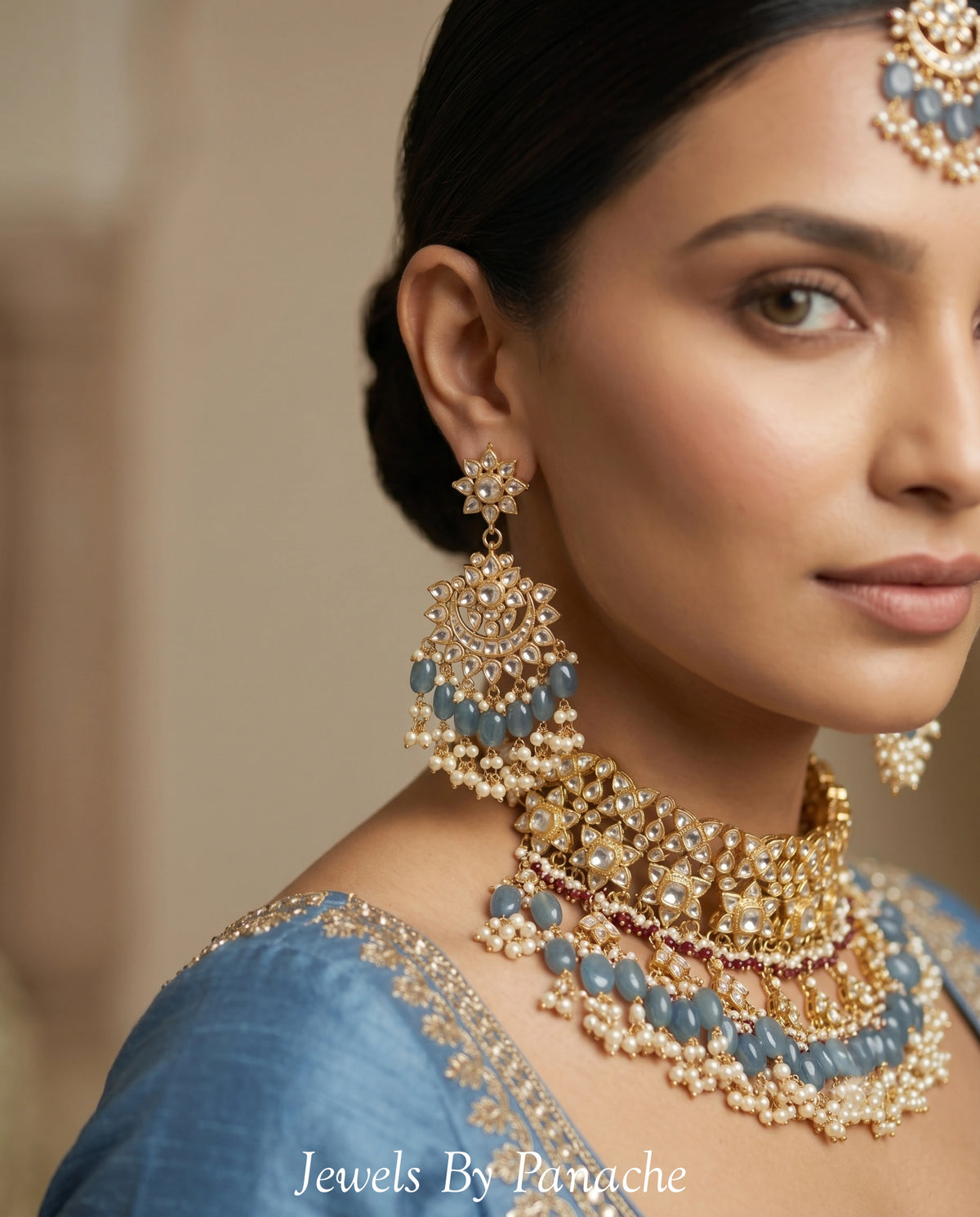 Zainab Paachi Kundan Bridal Necklace Setbridal jewellery Australia