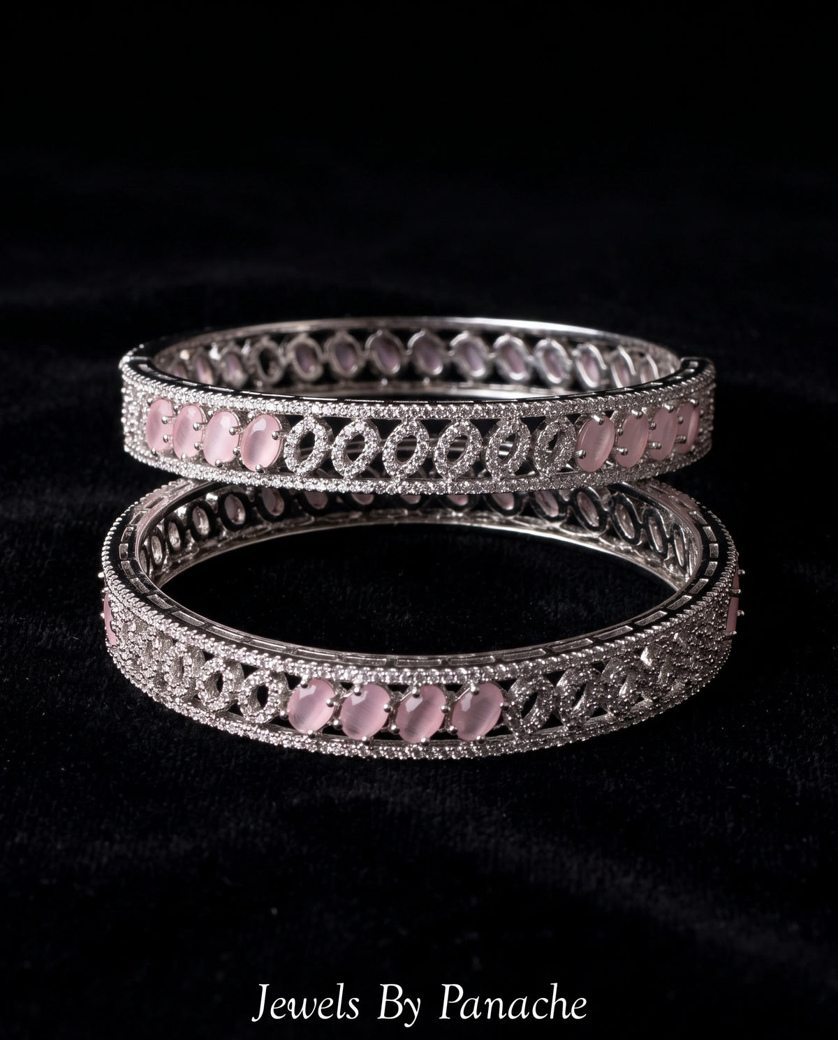 Pink Cubic Zircon Micro Setting AD Banglesbridal jewellery Australia