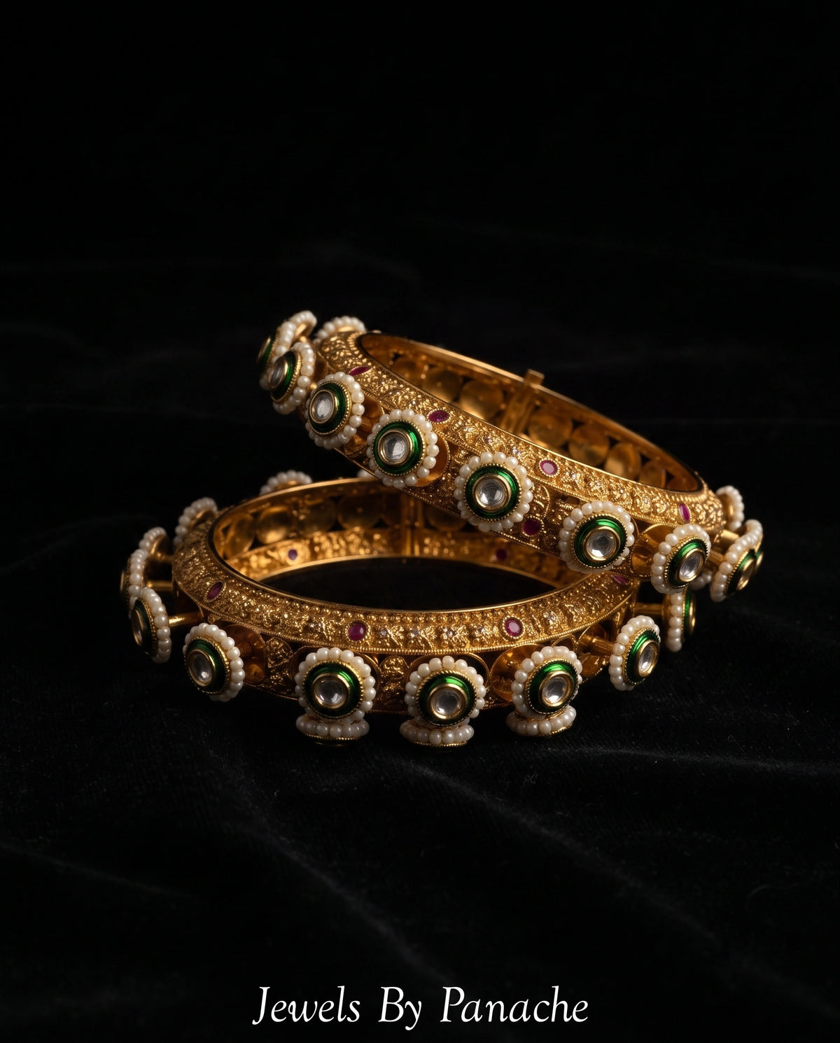 Luxury Pearl Work Traditional Pacheli Banglesbridal jewellery Australia