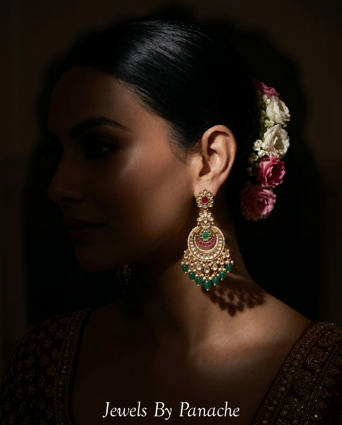 Jodha Bridal Necklace Set – Jadau Paachi Kundan with Pink & Green Stonesbridal jewellery Australia