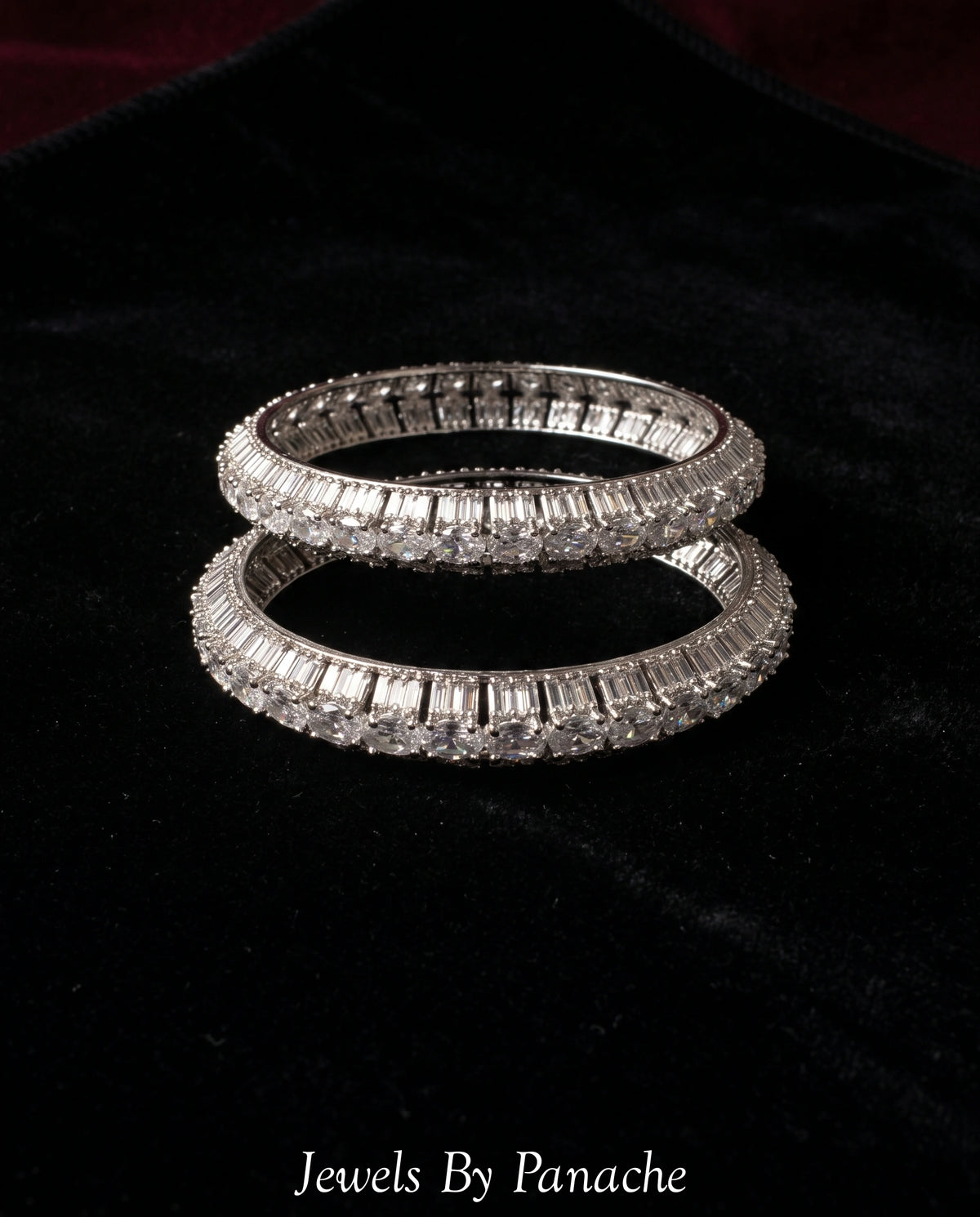 Luxury Cubic Zirconia AD Bangles – Clear Stone Claw Settingbridal jewellery Australia
