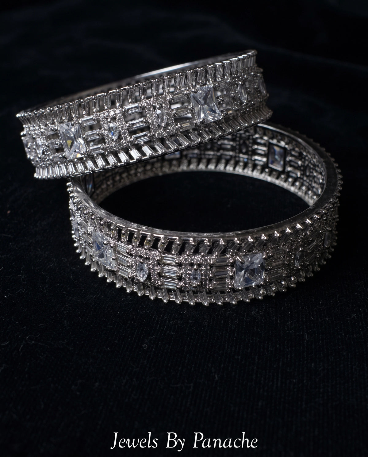 Luxury Cubic Zircon AD Bangles with Micro Setting | Diamond Finishbridal jewellery Australia