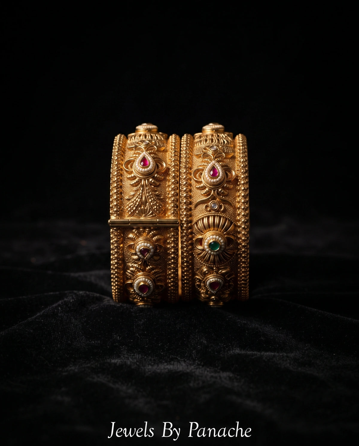 Heritage Gold Colour Carved Kada Banglesbridal jewellery Australia