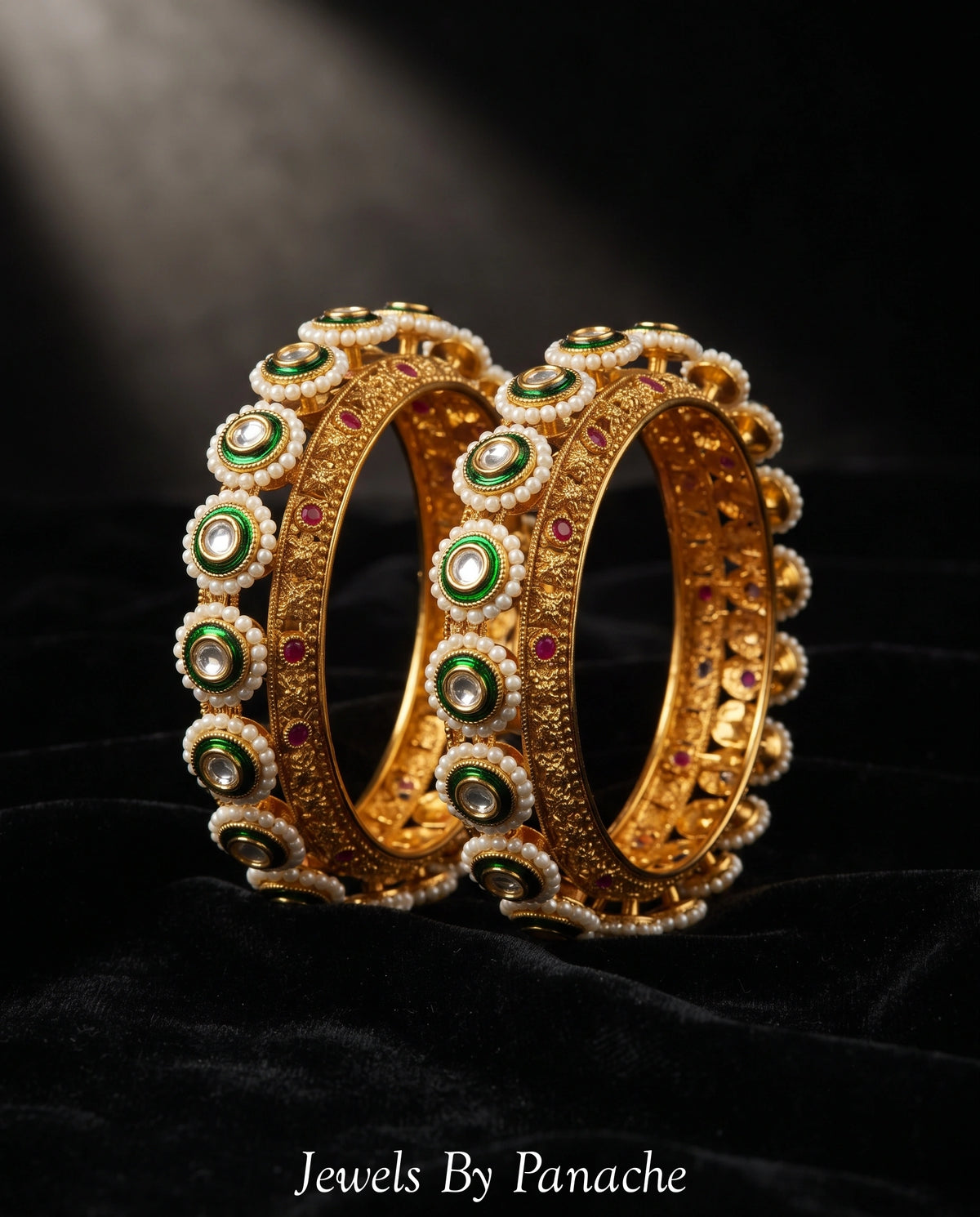Luxury Pearl Work Traditional Pacheli Banglesbridal jewellery Australia
