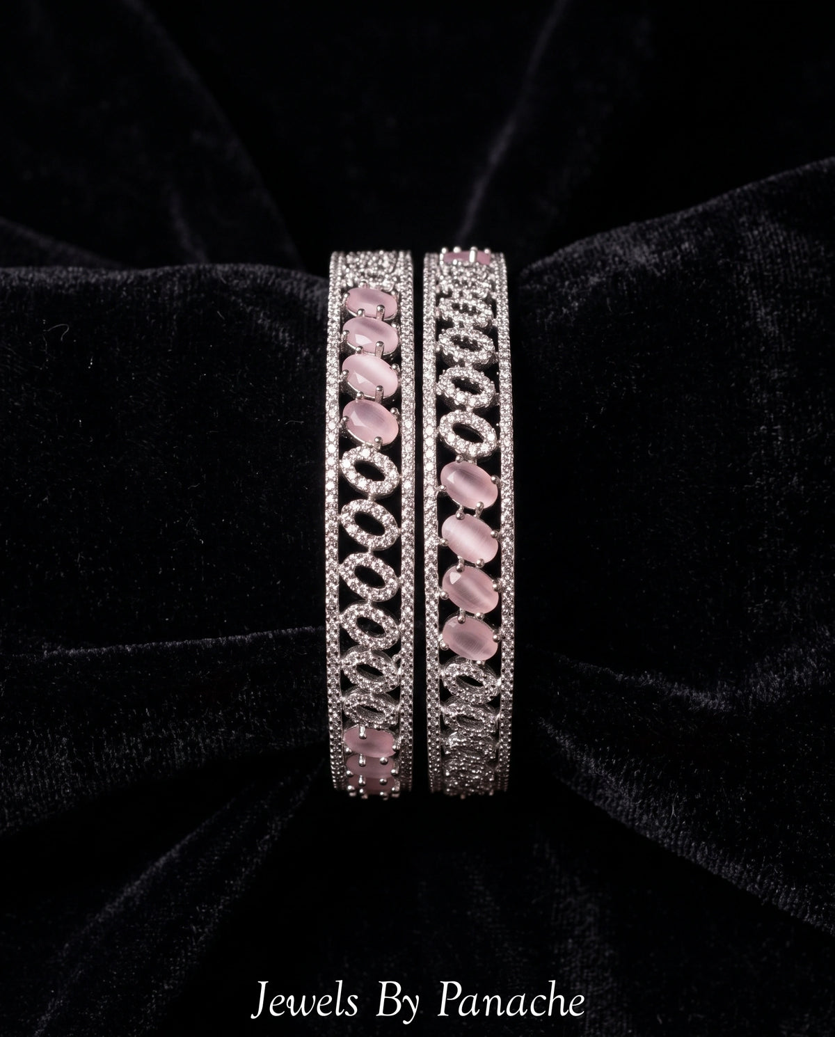 Pink Cubic Zircon Micro Setting AD Banglesbridal jewellery Australia