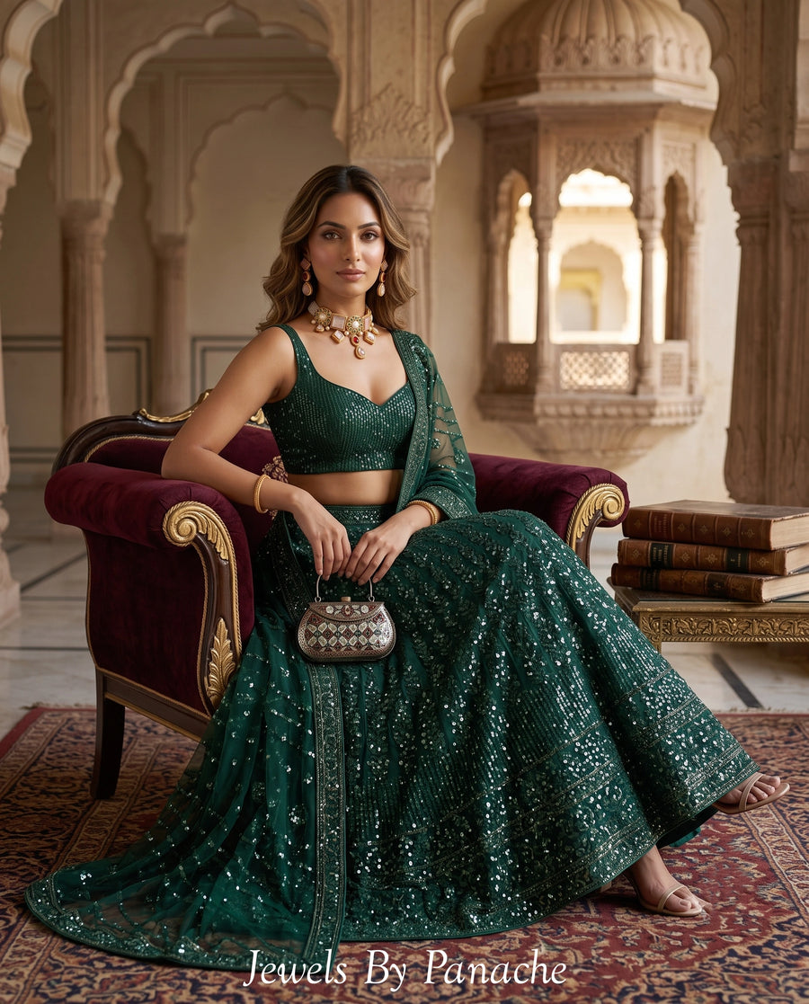 Mohini Pink Stone Bridal Necklace Set styling inspiration