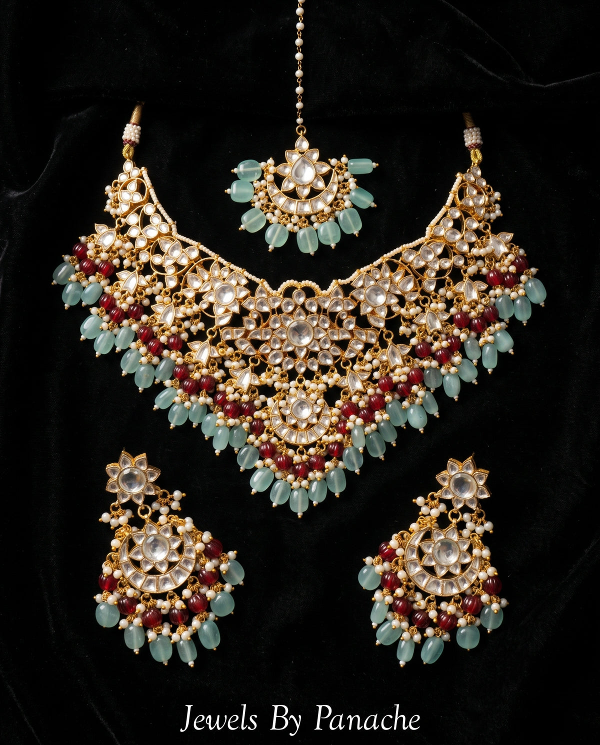 Nadia Paachi Kundan Necklace Set in Sydneybridal jewellery Australia