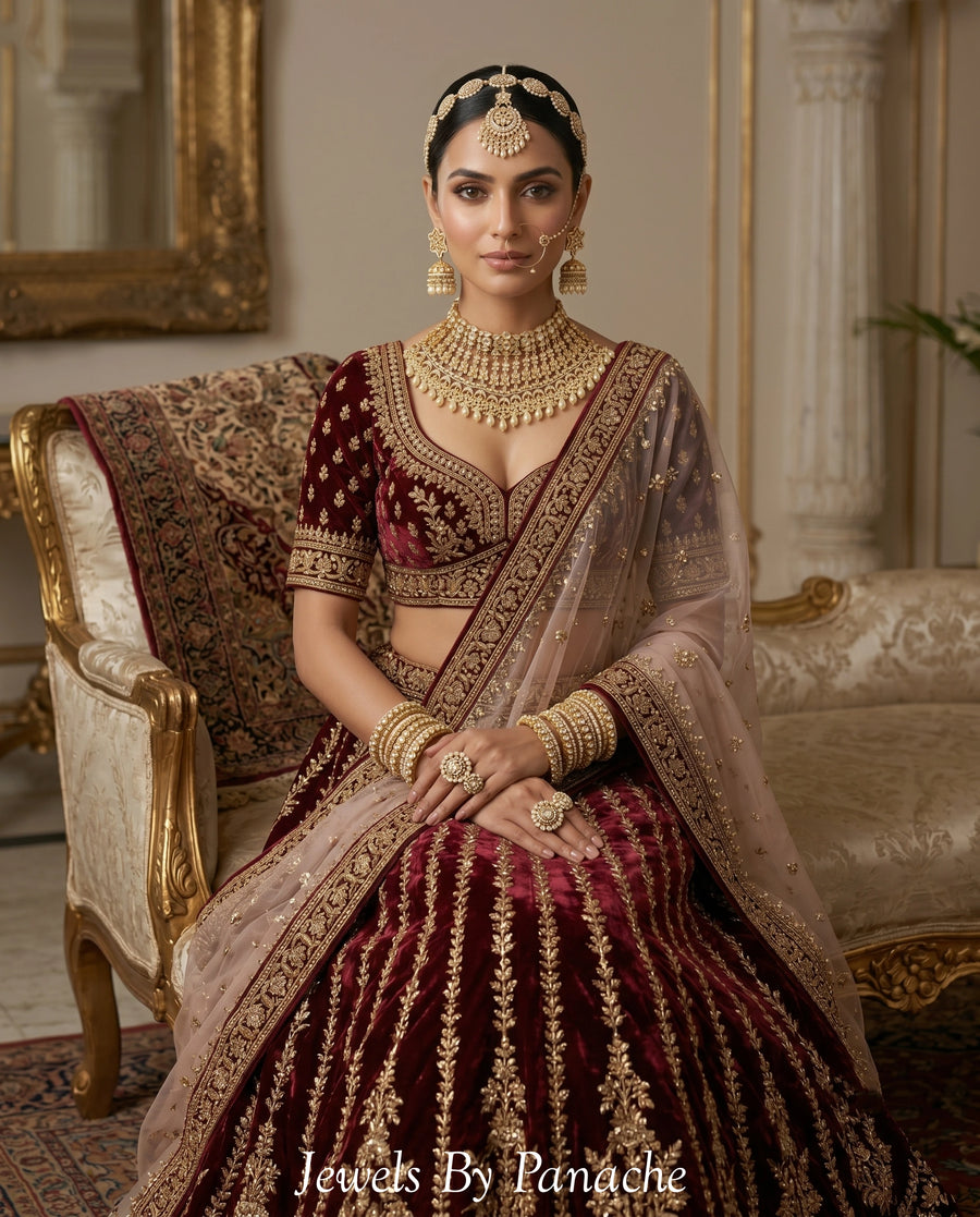 Padmavati Bridal Necklace Set in Paachi Kundan styling inspiration