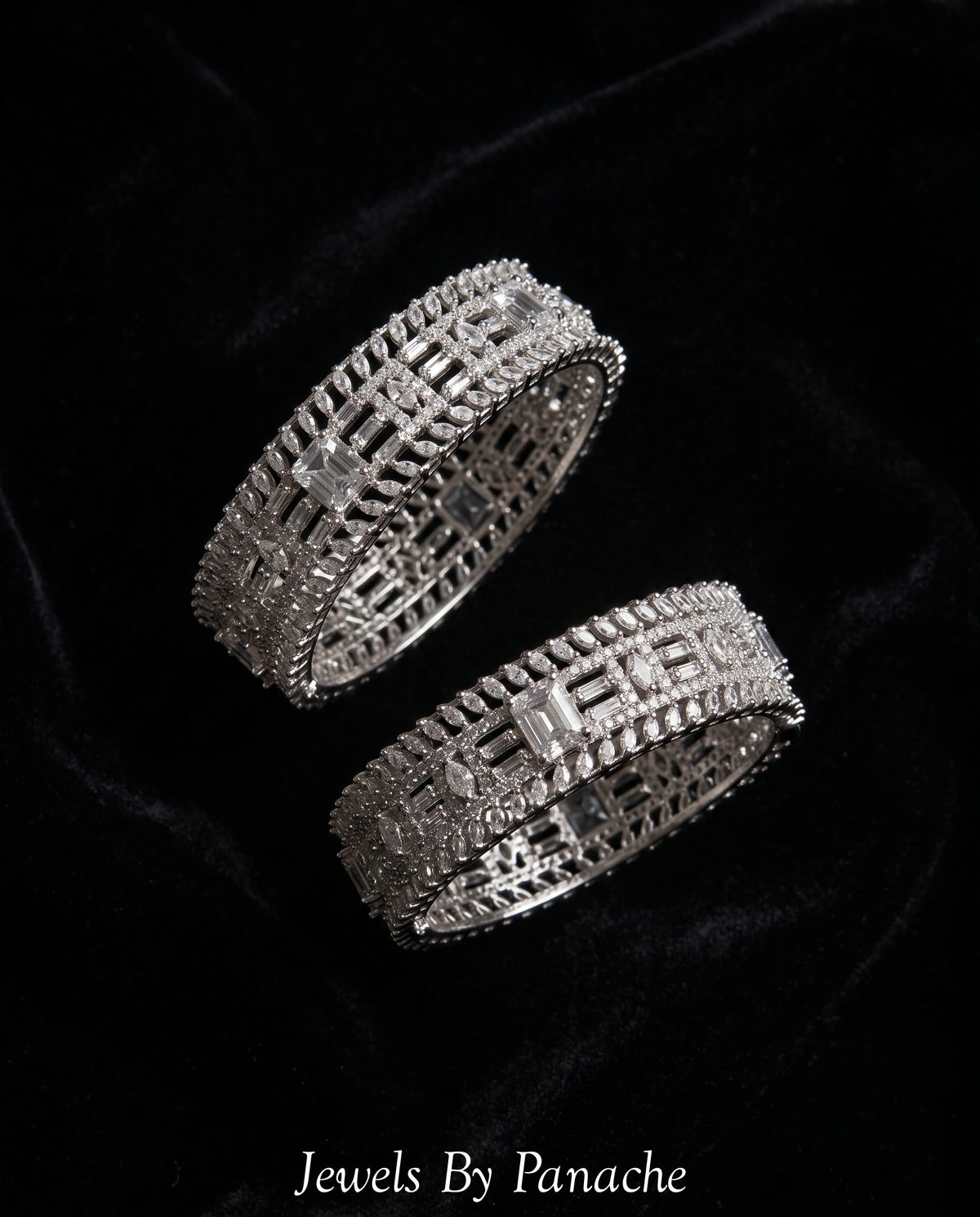 Luxury Cubic Zircon AD Bangles with Micro Setting | Diamond Finishbridal jewellery Australia