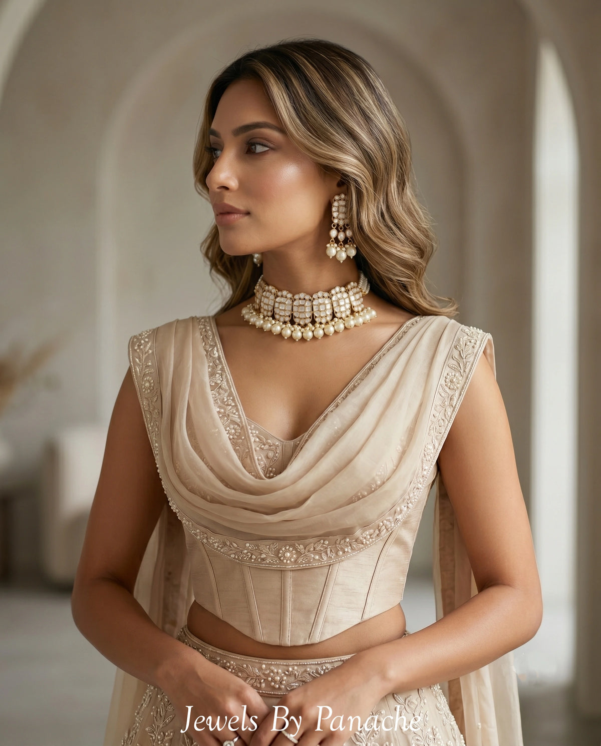 Rooh Mother of Pearl Necklace | Luxury Indian Wedding Jewellerybridal jewellery Australia