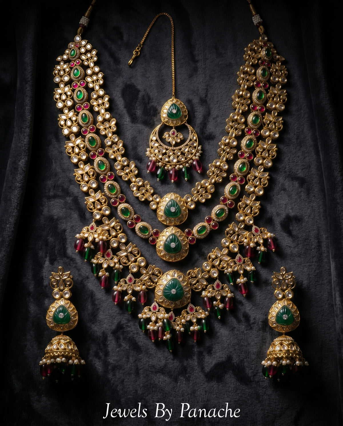 Sahiba Bridal Necklace Set | Layered Kundan Bridal Jewellery Australiabridal jewellery Australia