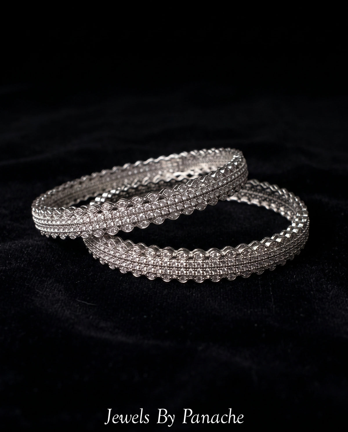 Luxury AD Cubic Zircon Micro Setting Bangle – Clear Stonesbridal jewellery Australia
