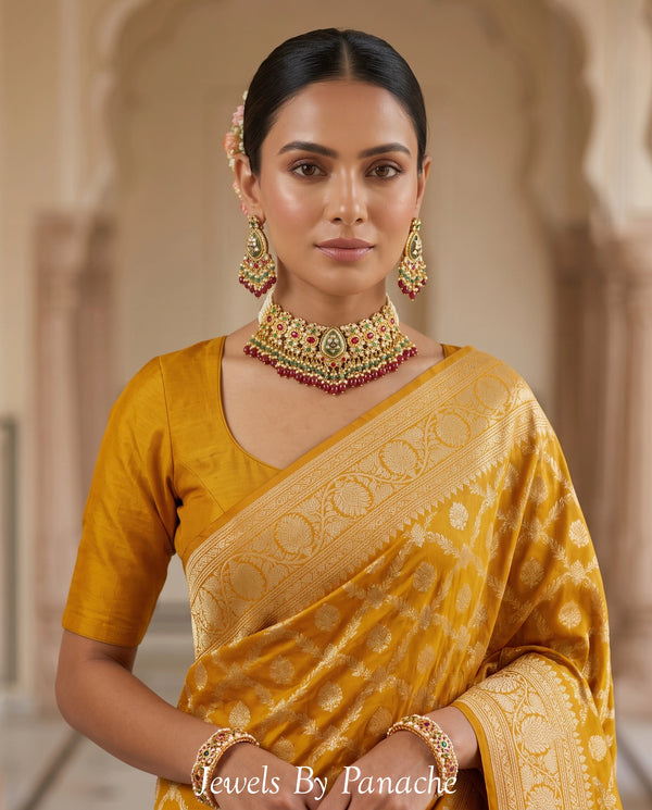 Tarini Paachi Kundan Heritage Bridal Necklace Set
