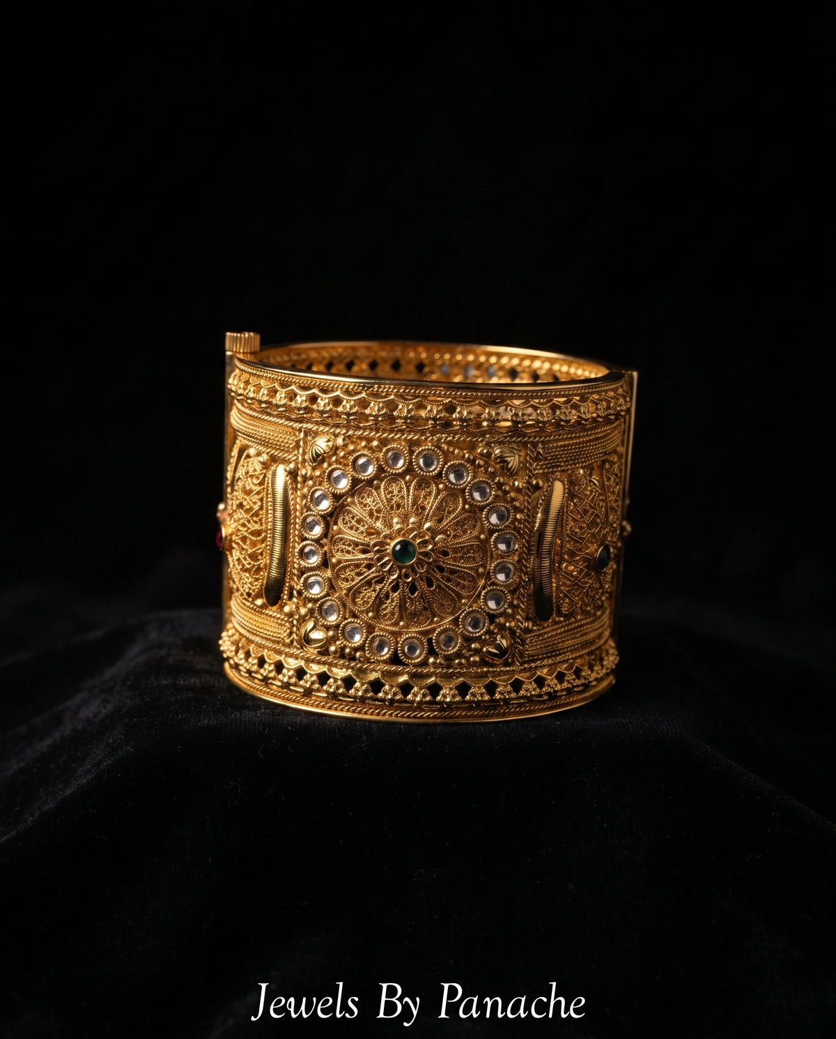 Heritage Gold Colour Bridal Kada Braceletbridal jewellery Australia